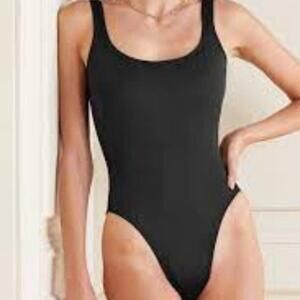 Norma Kamali - Black Maillot One Piece Swim Suit - Size XS